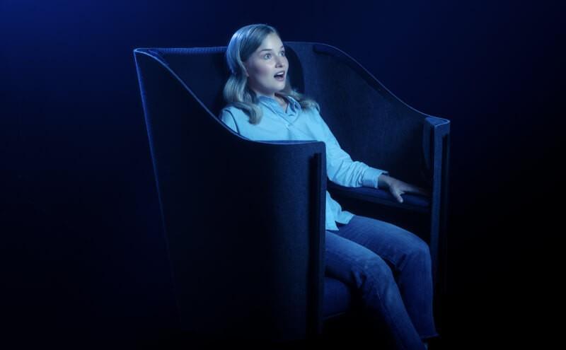Espoo-based Flexound presented a sound-producing seat for cinemas
