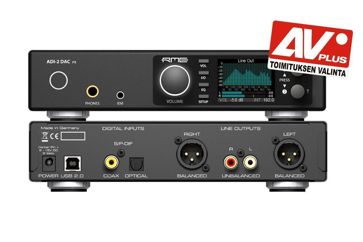In the experiment, RME ADI-2-DAC FS headphone amplifier/dac: From professionals to hobbyists