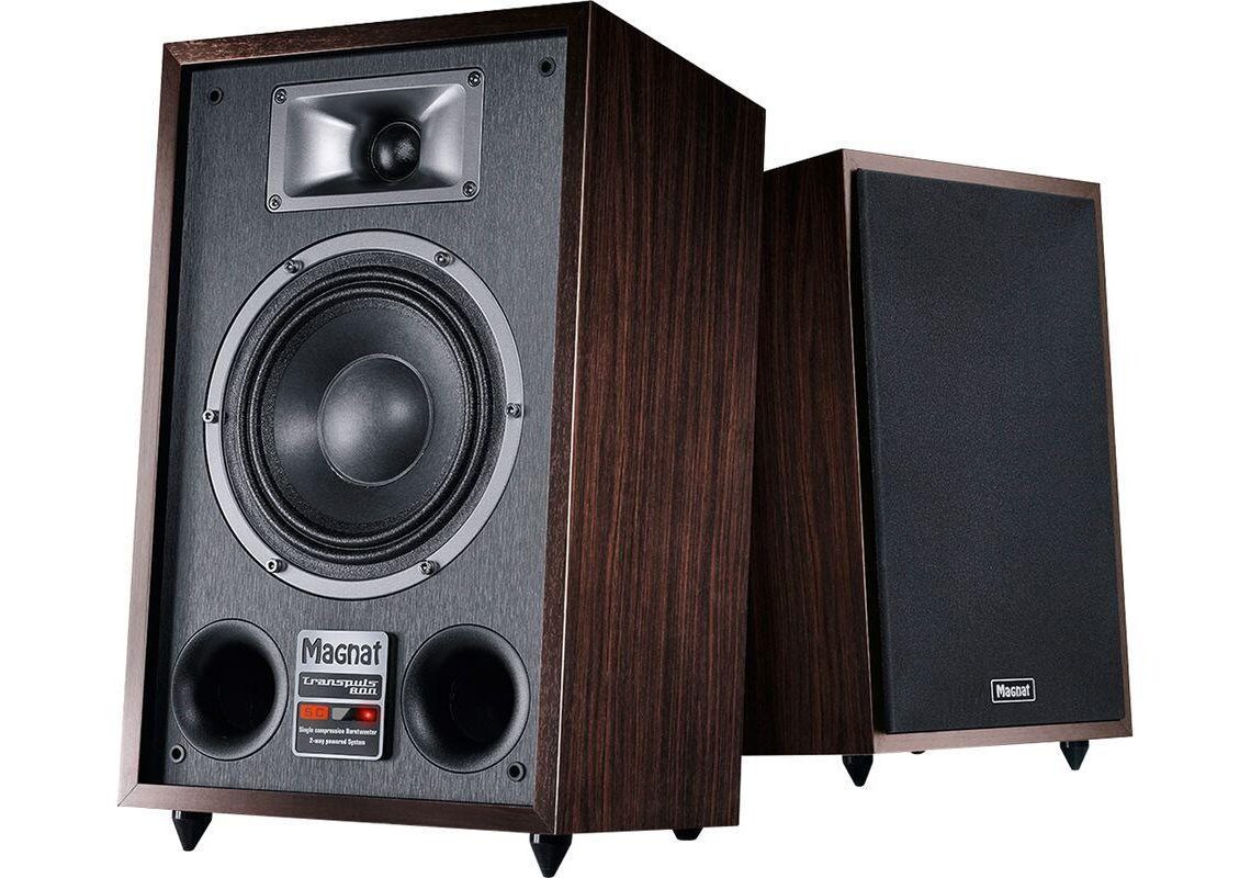 Magnatin Transpuls 800A is a retro speaker with Bluetooth and record player connections
