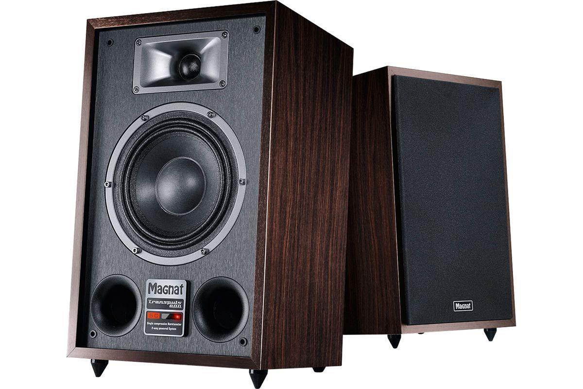 Magnatin Transpuls 800A is a retro speaker with Bluetooth and record player connections