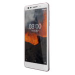 Nokia 3.1:n valkoinen värivaihtoehto.