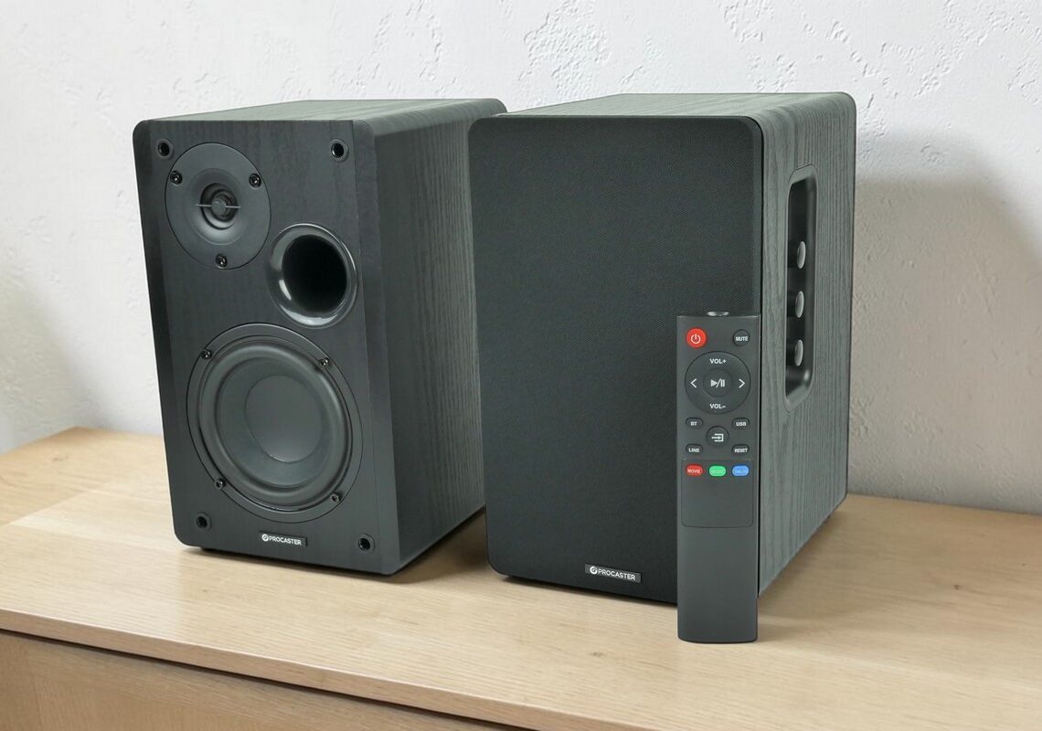In the experiment, ProCaster S3 compact active multi-function speakers