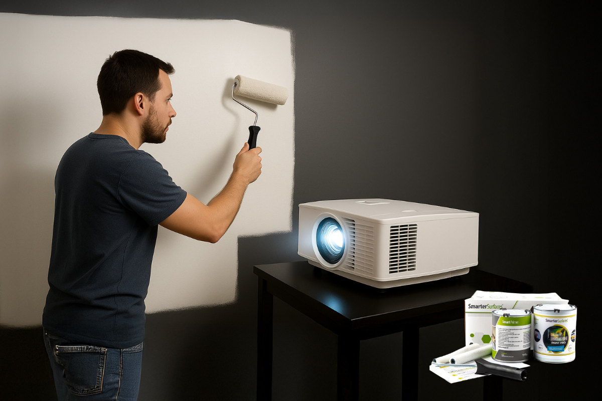 Painting white canvas