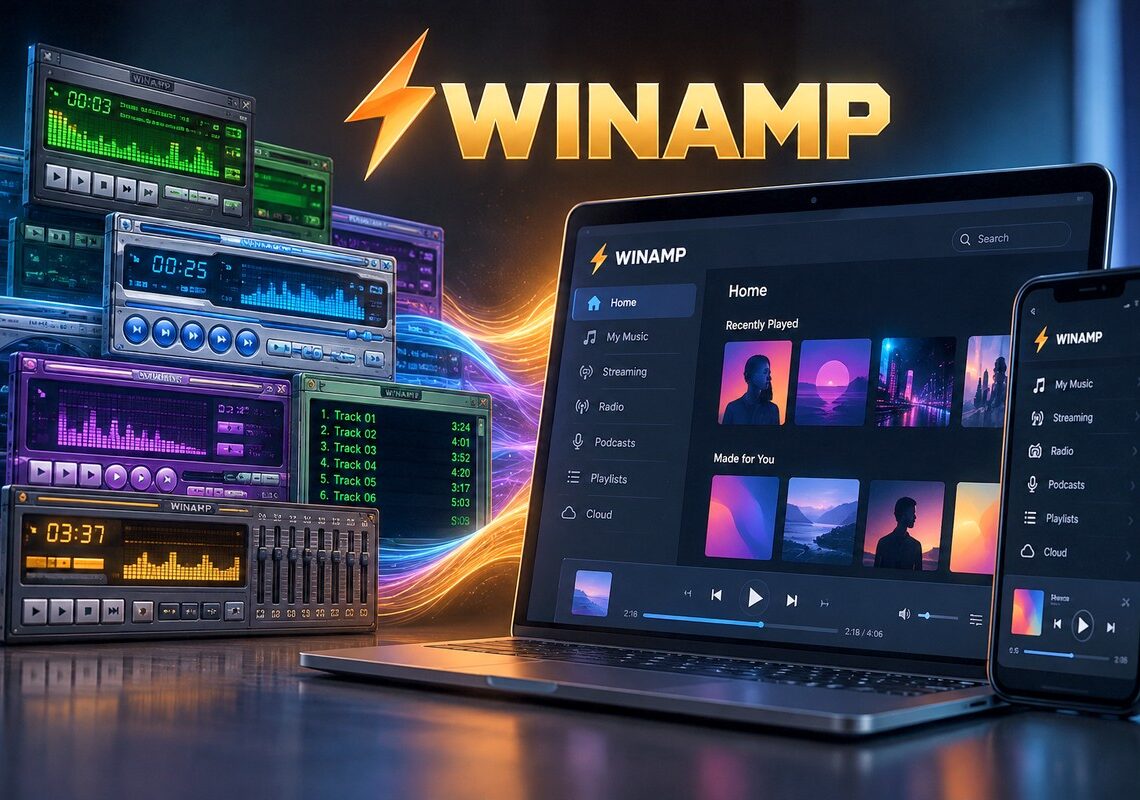 Legendaarinen Winamp tekee taas paluun – uusi soitin yhdistää suoratoiston ja oman MP3-kokoelman