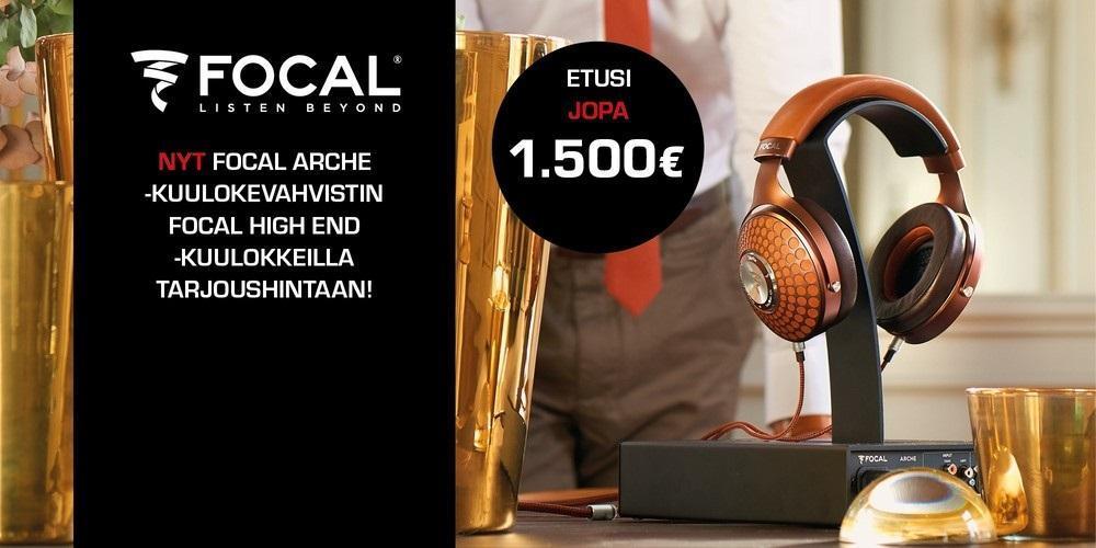 Limited batch of offer packages featuring the Focal Arche headphone amplifier with high-end headphones