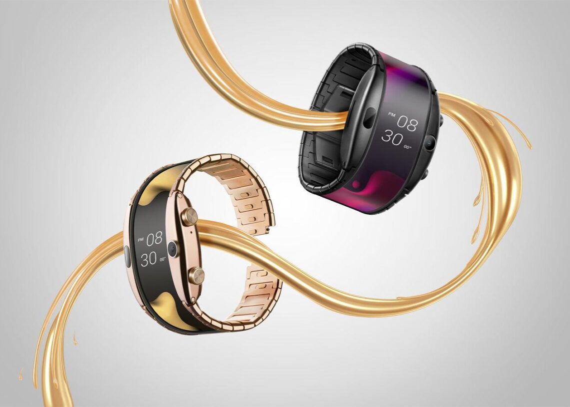 Long swiveling display in Nubian Alpha smartwatch – blurs the boundary between the watch and the phone