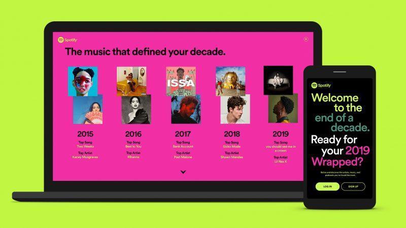 Spotify julkisti perinteisen vuosikatsauksensa lisäksi vuosikymmenkatsauksen